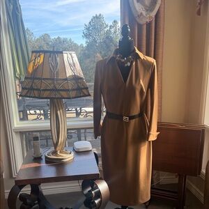 Calvin Klein Tan Dress with Black CK Belt